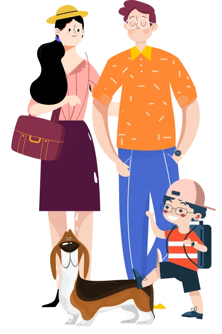happy family with insurance coverage